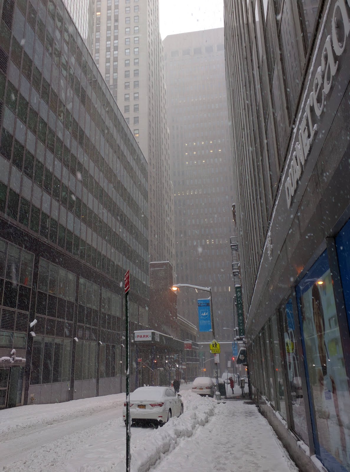 Stone Street covered in snow