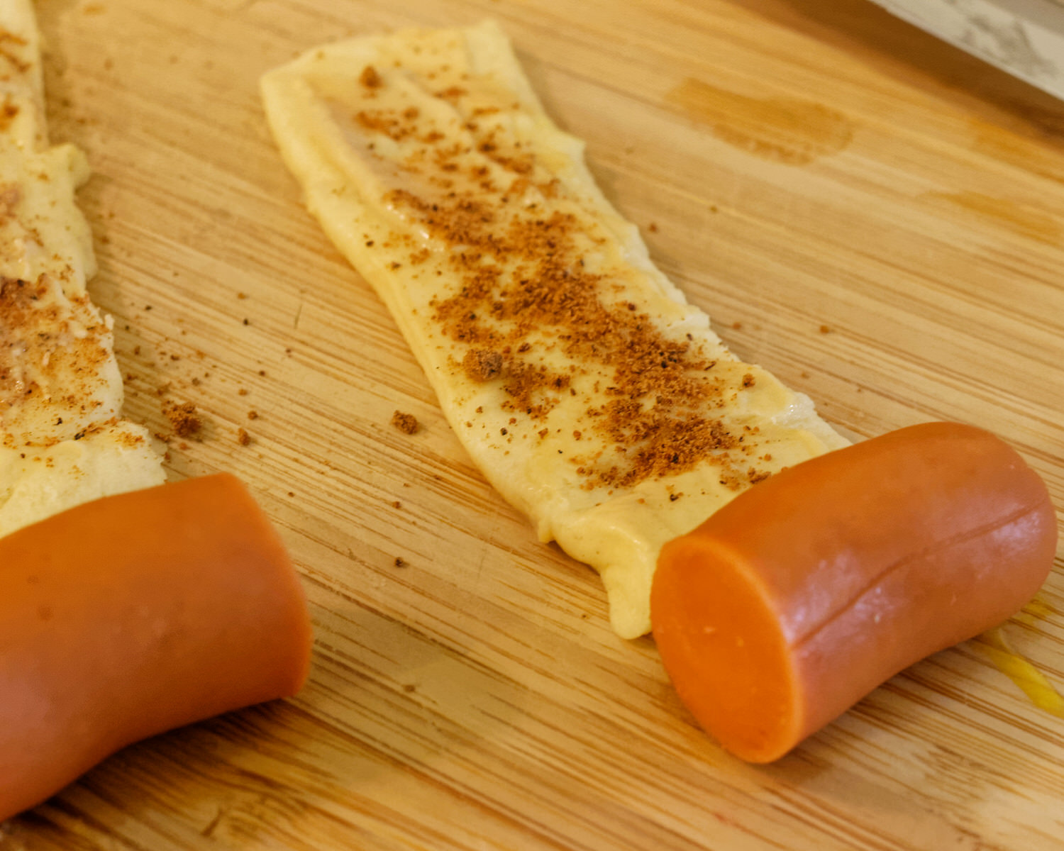 Don't put too much nutmeg Stripes covered in nutmeg