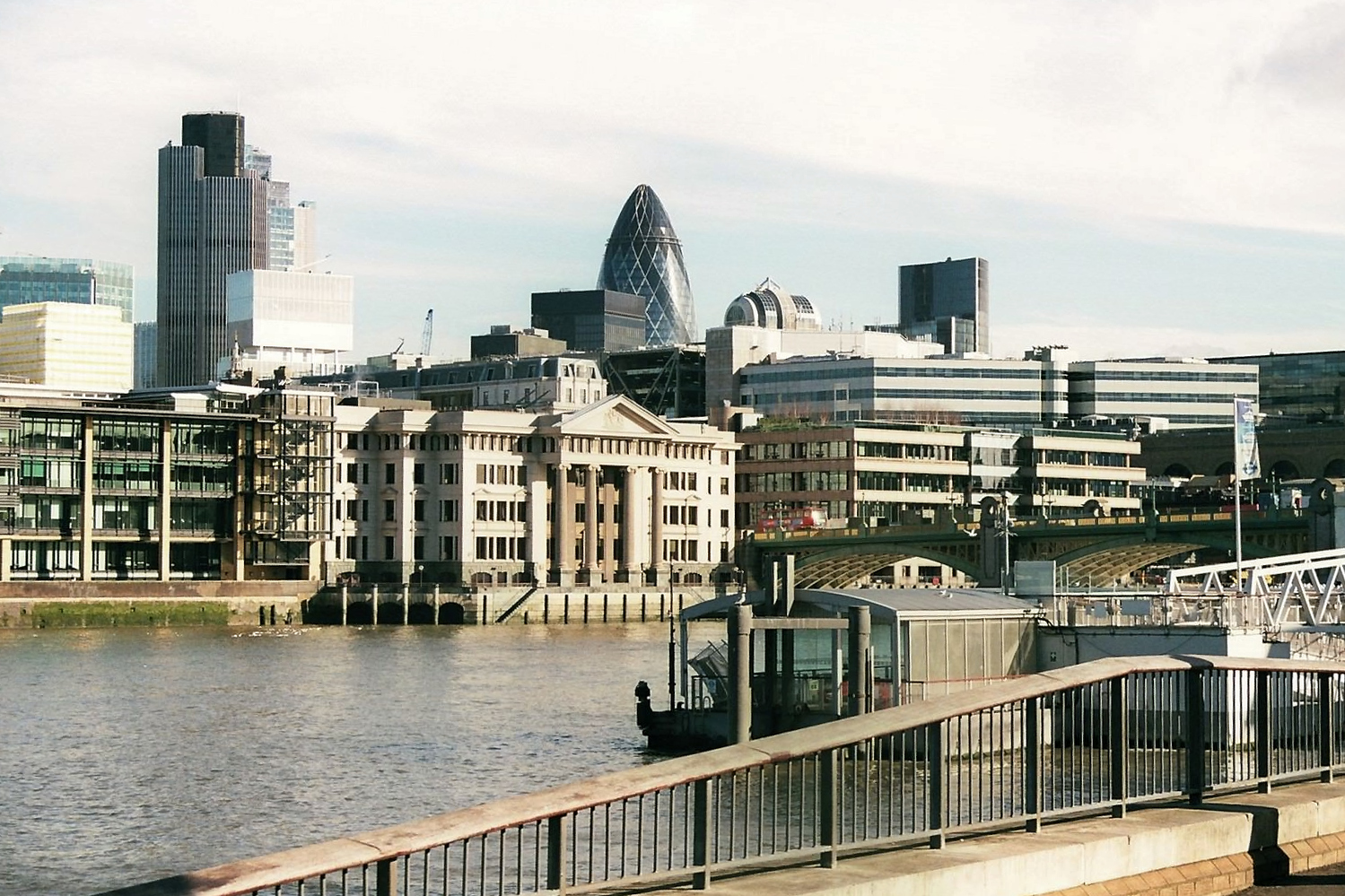 Old and new buildings in London